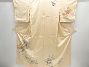 流水に秋草模様訪問着